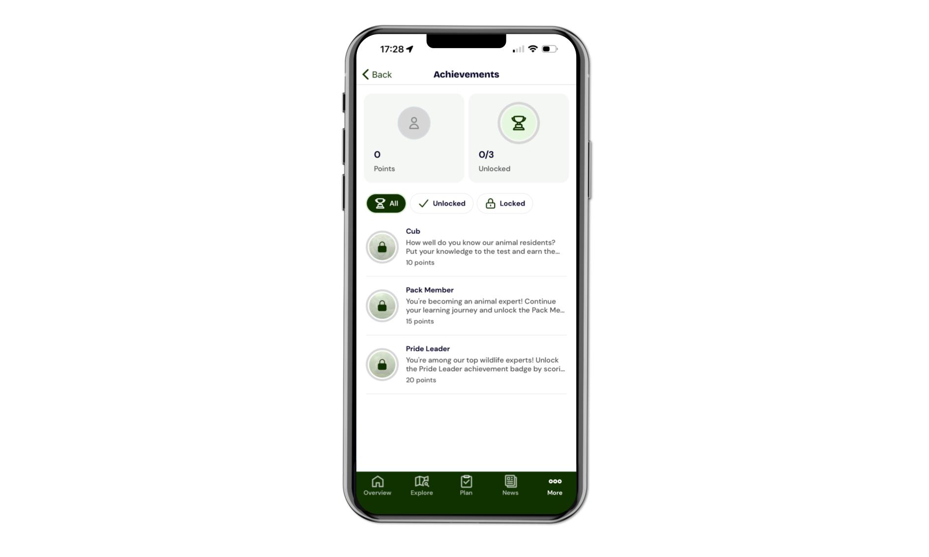 Add gamification through challenges and achievements